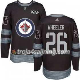 Winnipeg Jets tröja Blake Wheeler 26 1917-2017 100th Anniversary Adidas Svart Authentic - NHL Tröjor Herr